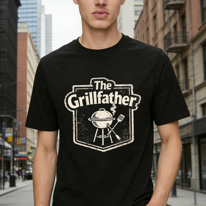 The Grillfather Barbecue Grill And Spatula Graphic Unisex Classic T-shirt