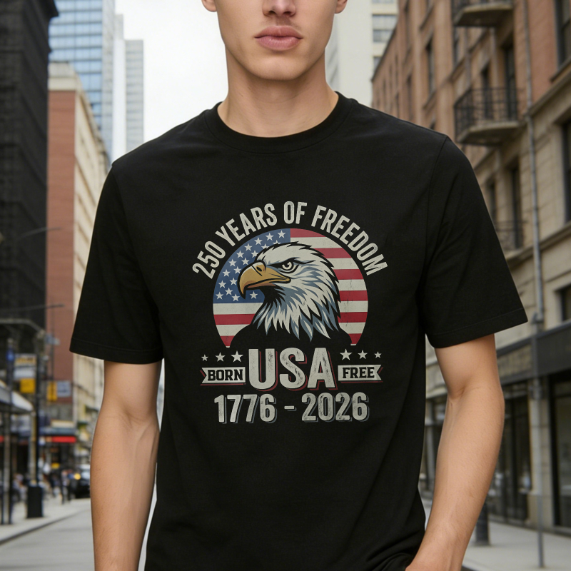 250 Years Of Freedom Usa Eagle American Flag 1776 2026 Unisex Classic T-shirt