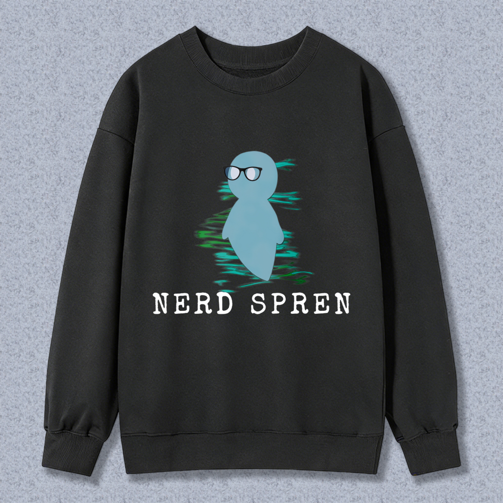 Wardrobecart Nerd Duck With Glasses And Water Ripple Pattern Unisex Classic Sweatshirt