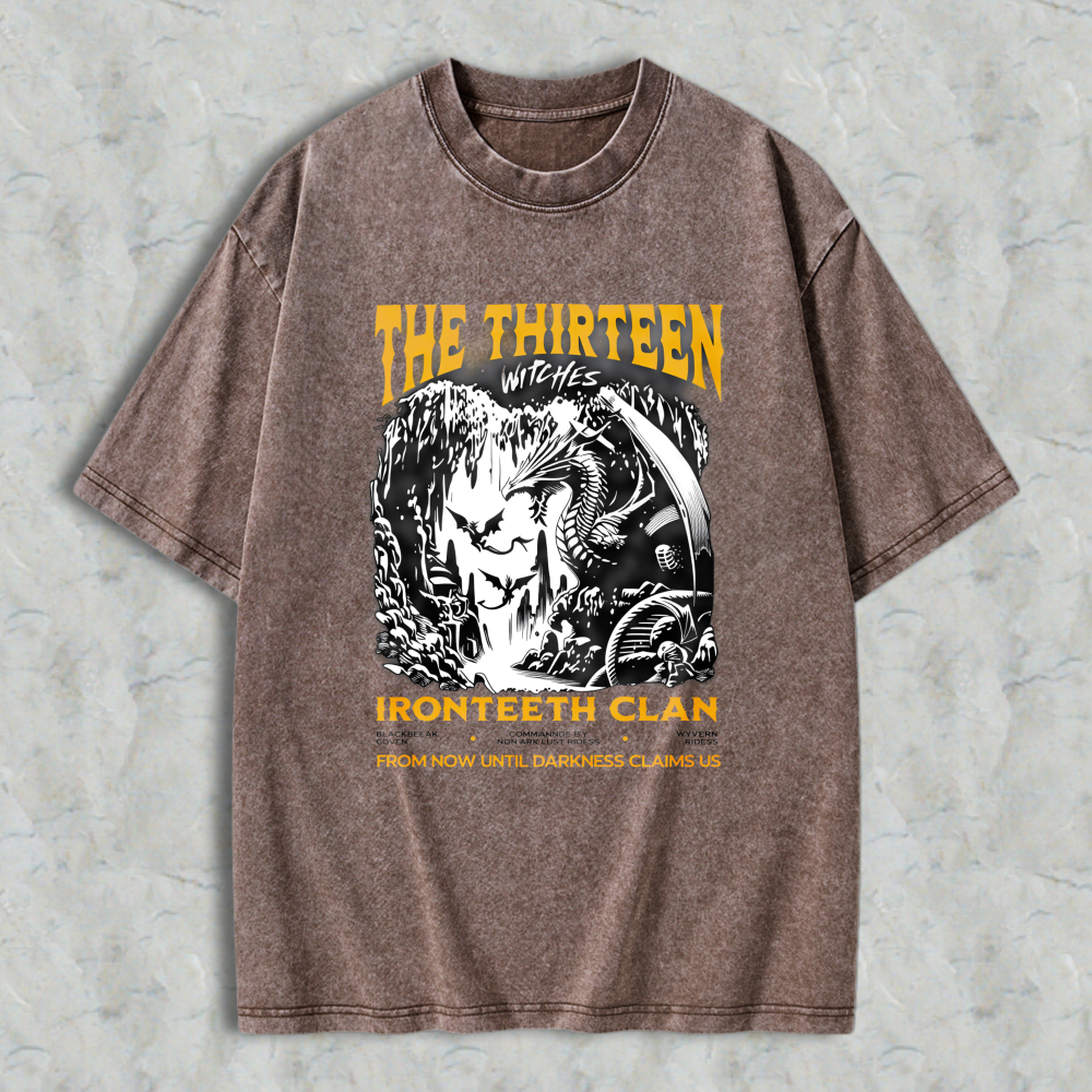 Wardrobecart The Thirteen Witches Iron Teeth Clan Unisex Washed T-shirt