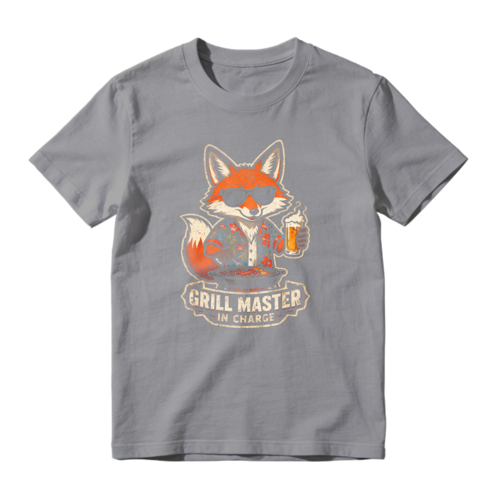 Cool Fox Wearing Sunglasses Holding Beer Grill Master In Charge Unisex Classic T-shirt