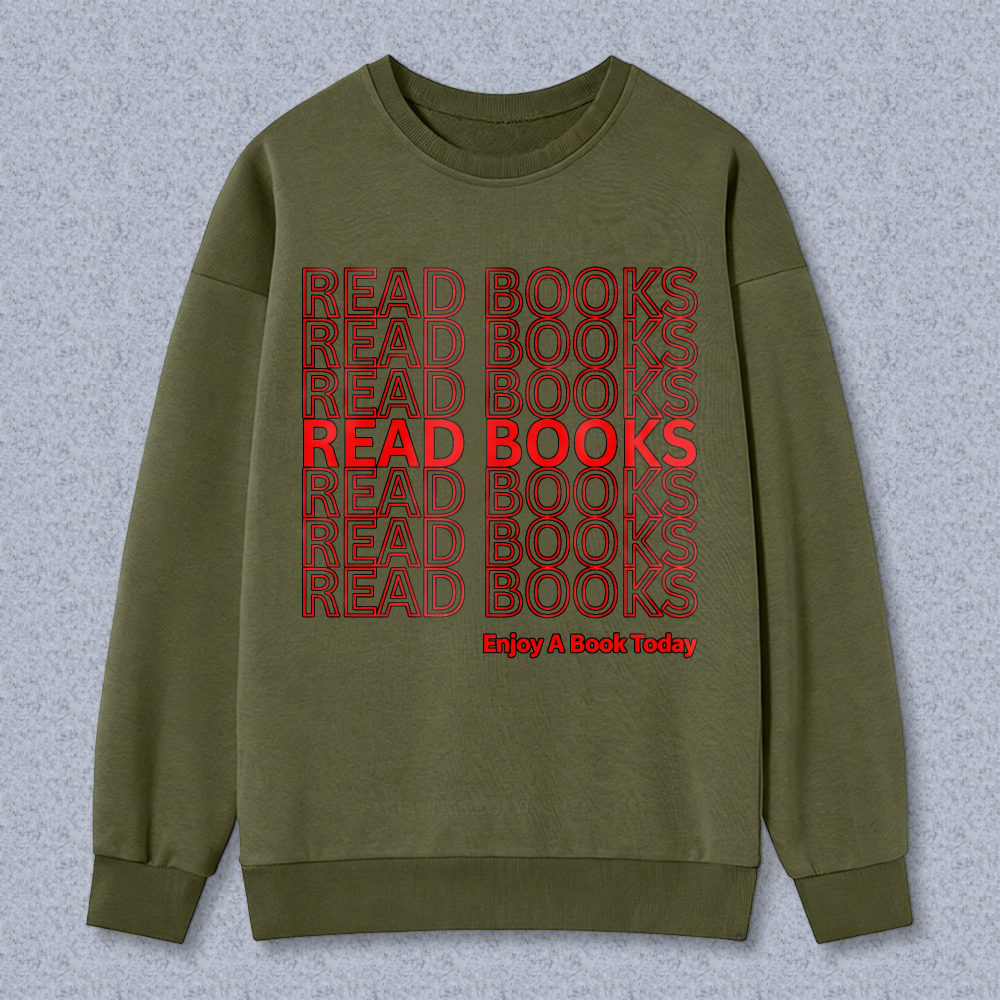 Wardrobecart Read Books Pattern Unisex Classic Sweatshirt