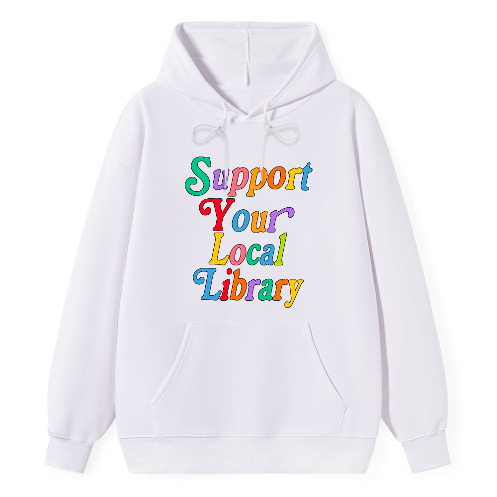Wardrobecart Support Your Local Library Unisex Classic Hoodie