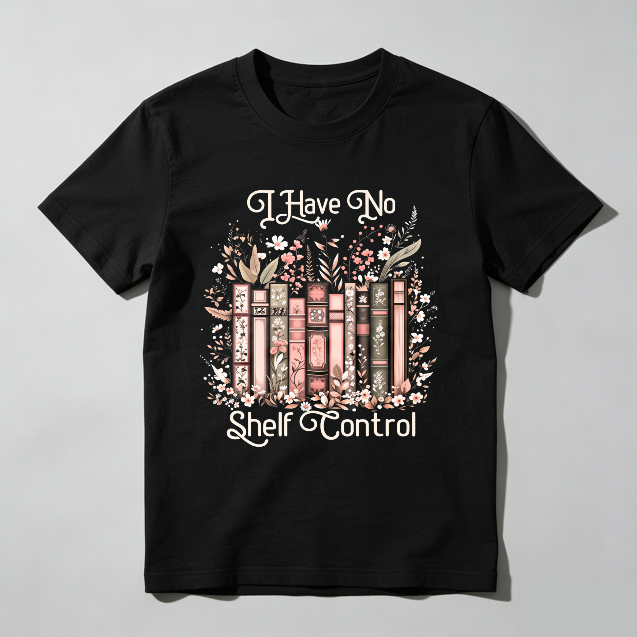 Wardrobecart Bookshelf With Flowers And Birds Design Unisex Classic T-shirt