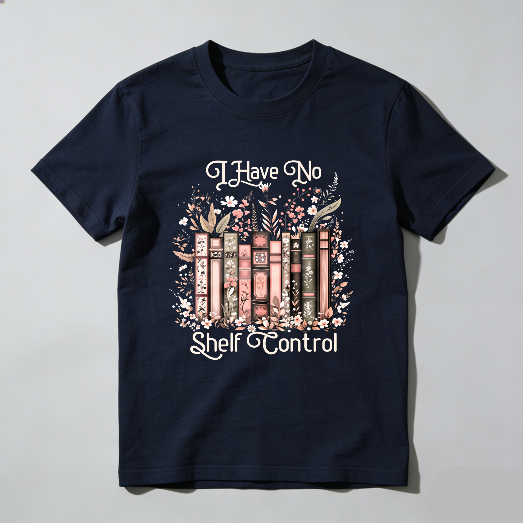 Wardrobecart Bookshelf With Flowers And Birds Design Unisex Classic T-shirt