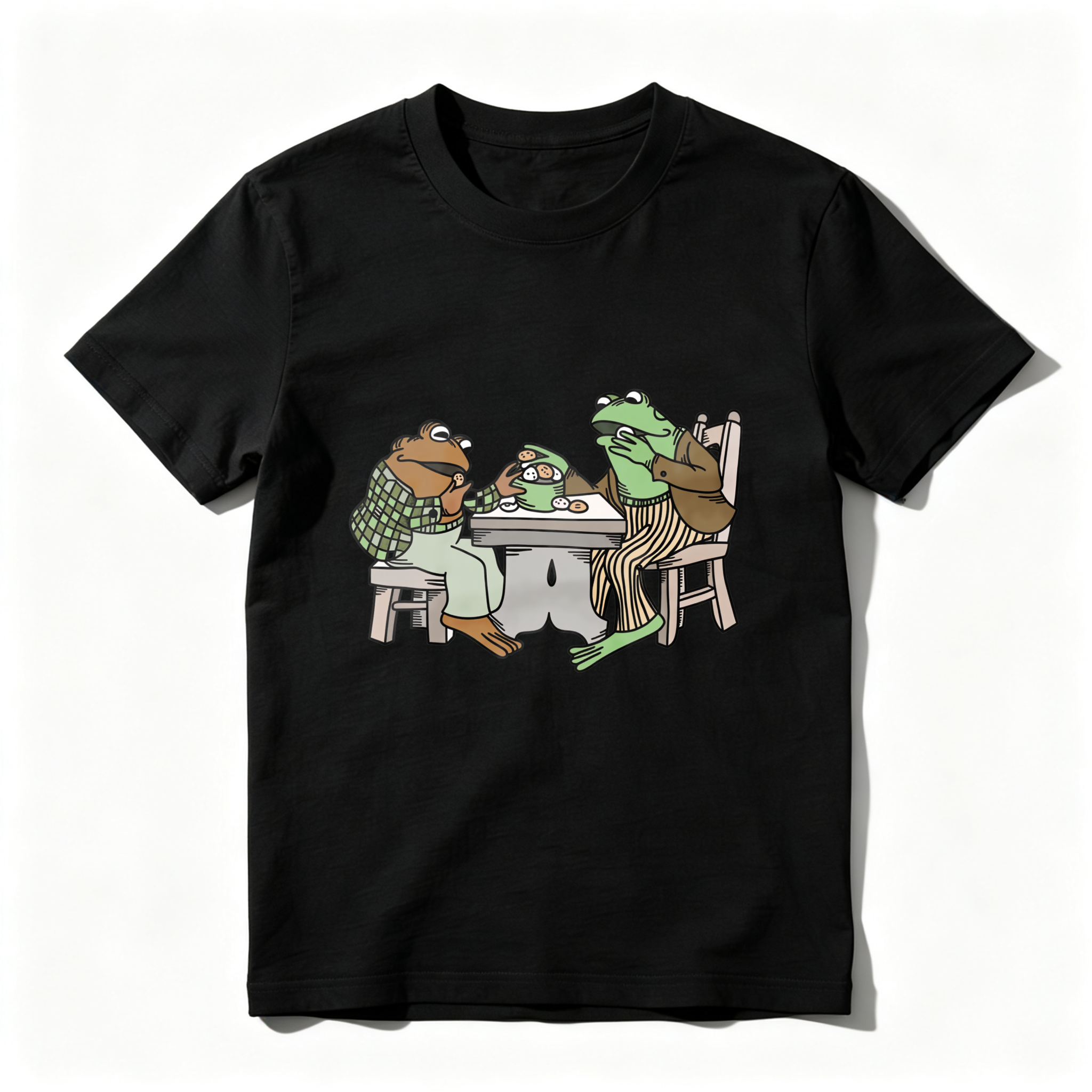 Wardrobecart Frogs Sitting At Table Eating Pizza Tshirt