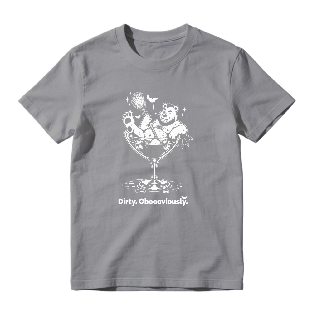 Cocktail Glass With Panda Bat Moon Stars And Dirty Oboooviously Text Unisex Classic T-shirt