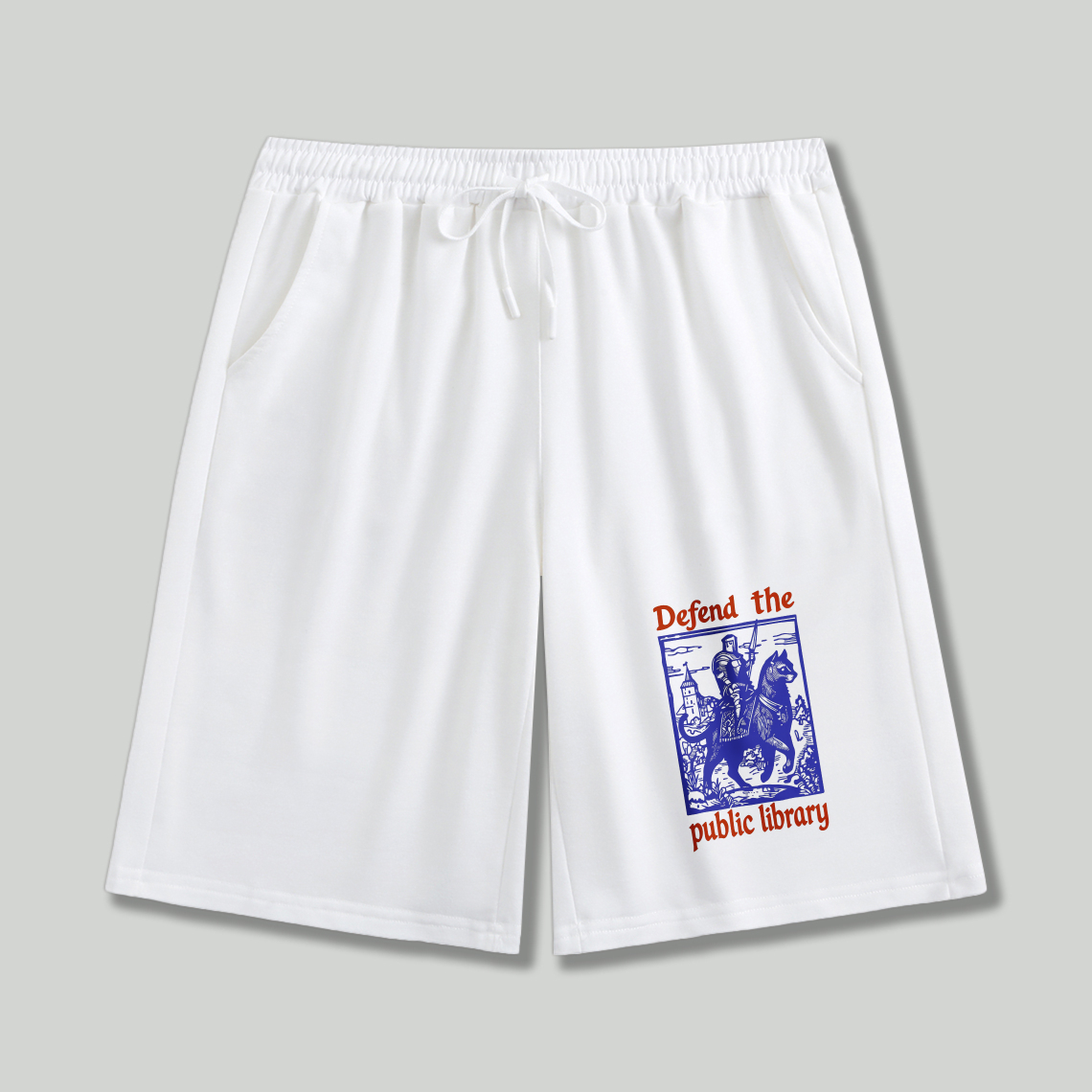 Wardrobecart Defend The Public Library Dragon Art Shorts