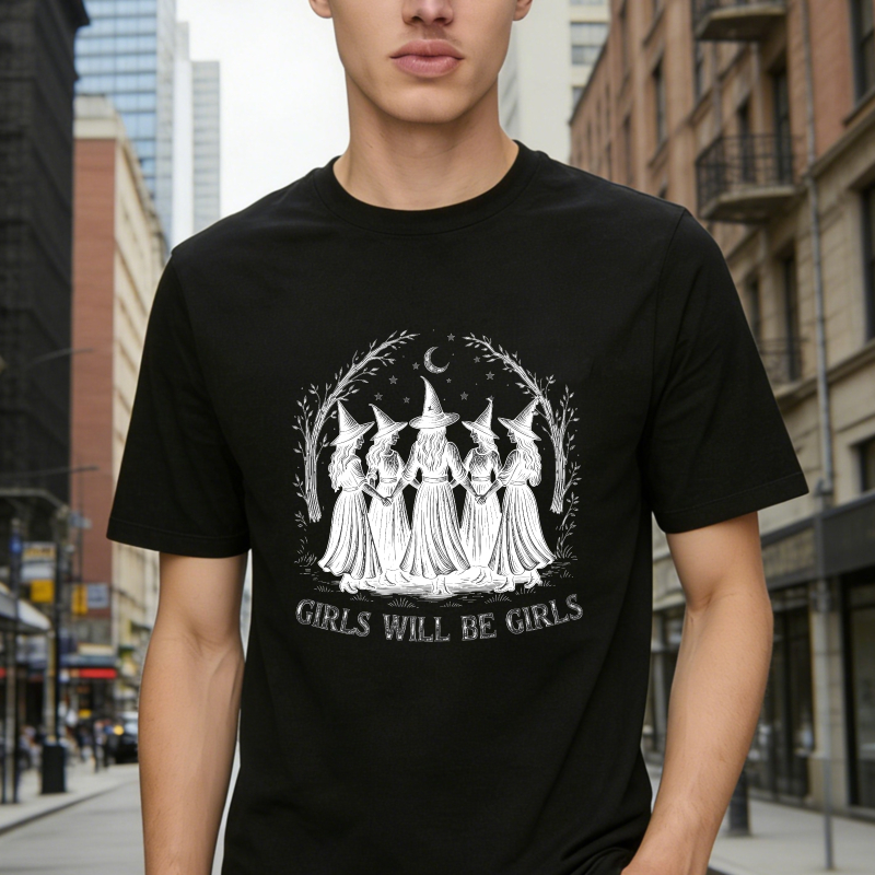 Witchy Women Under Moon Arch Girls Will Be Girls Unisex Classic T-shirt