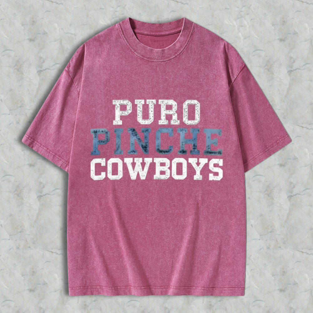 Puro Pinche Cowboys Men's Washed T-shirt