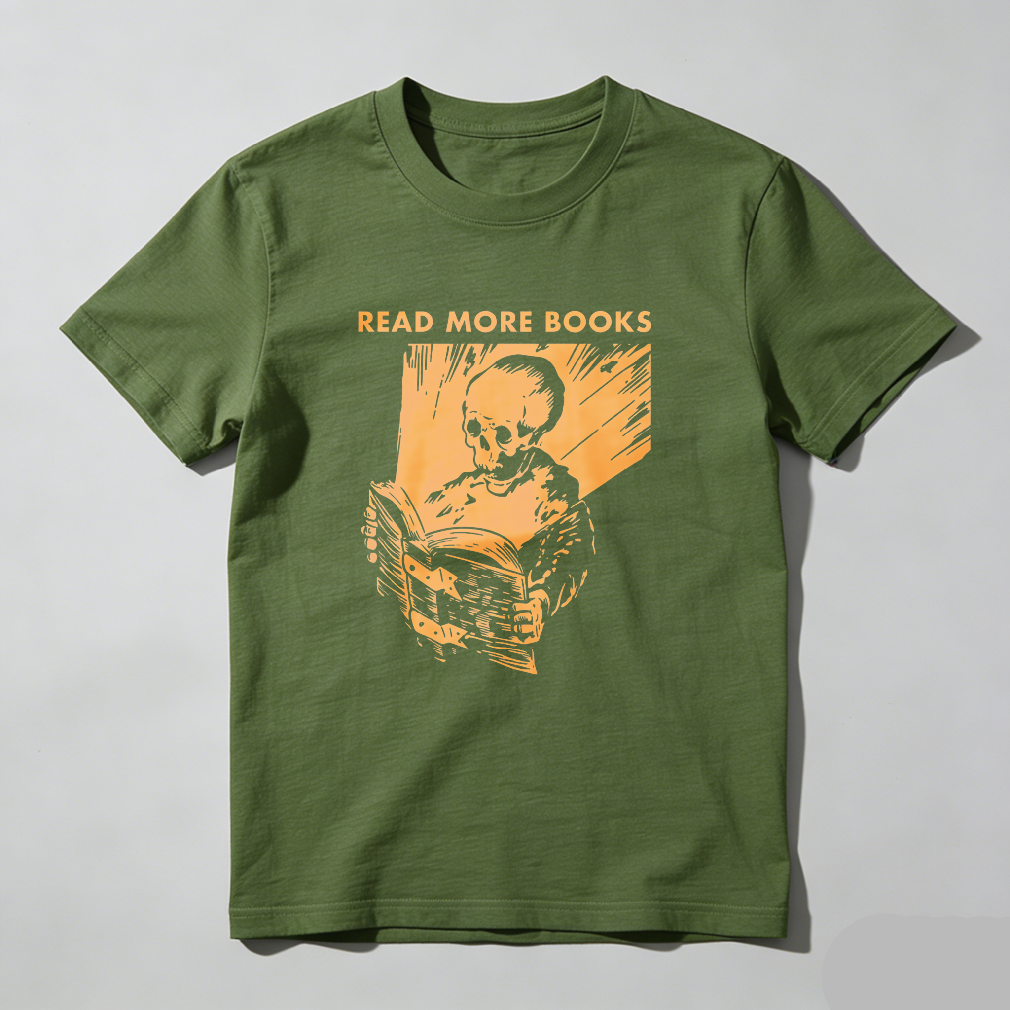 Wardrobecart Read More Books Skull Reading Book Tshirt