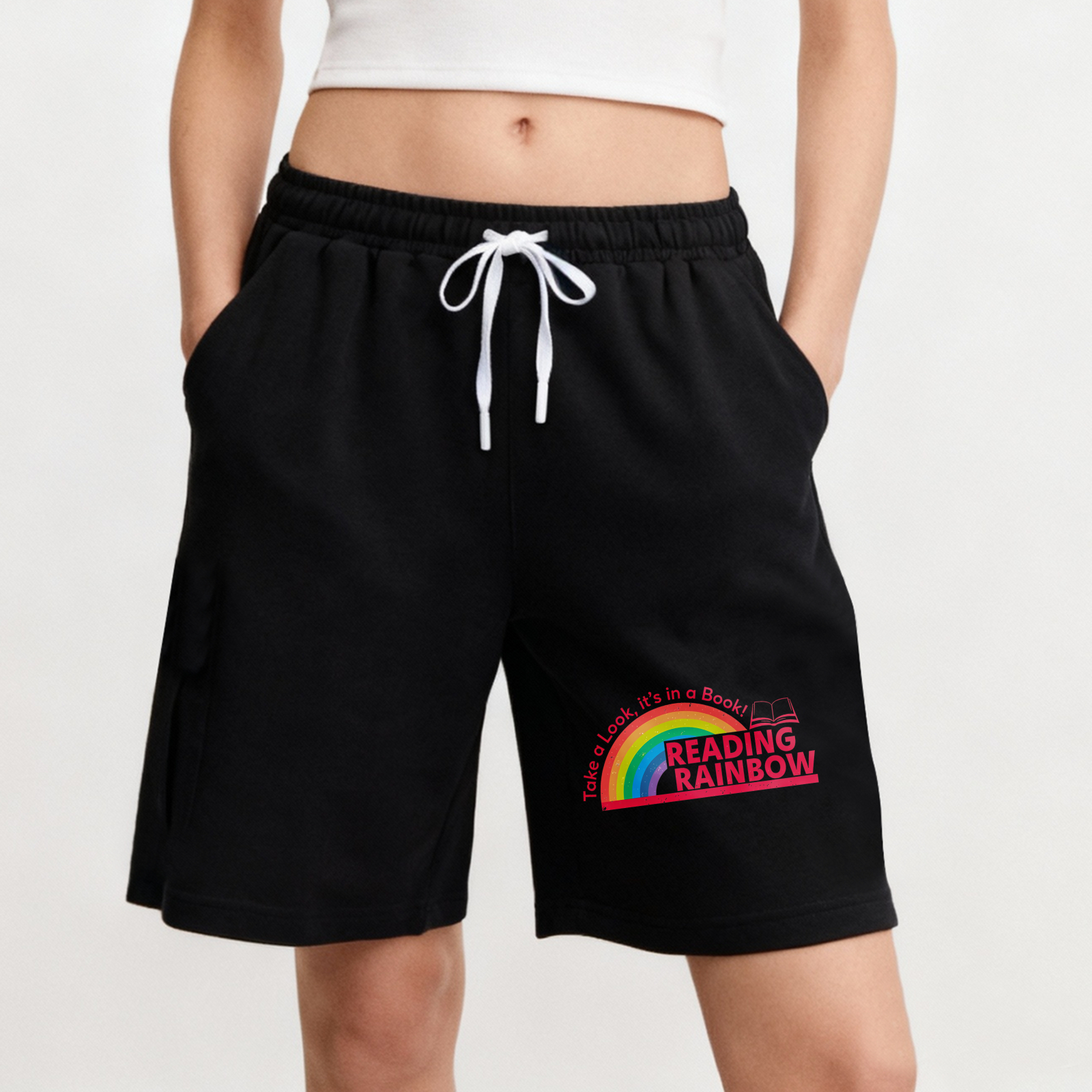 Wardrobecart Reading Rainbow Logo Shorts
