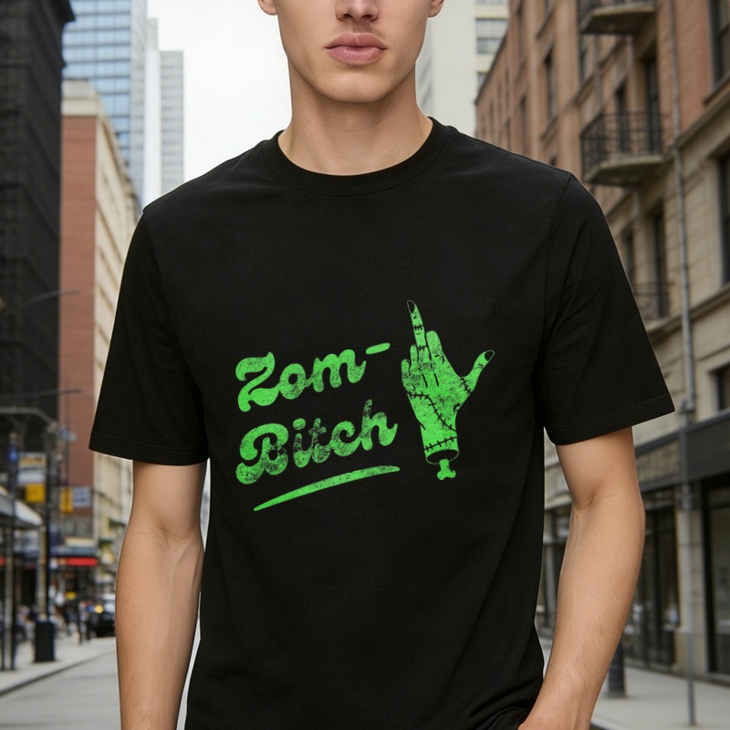 Zombie Hand Gesture Graphic T-shirt