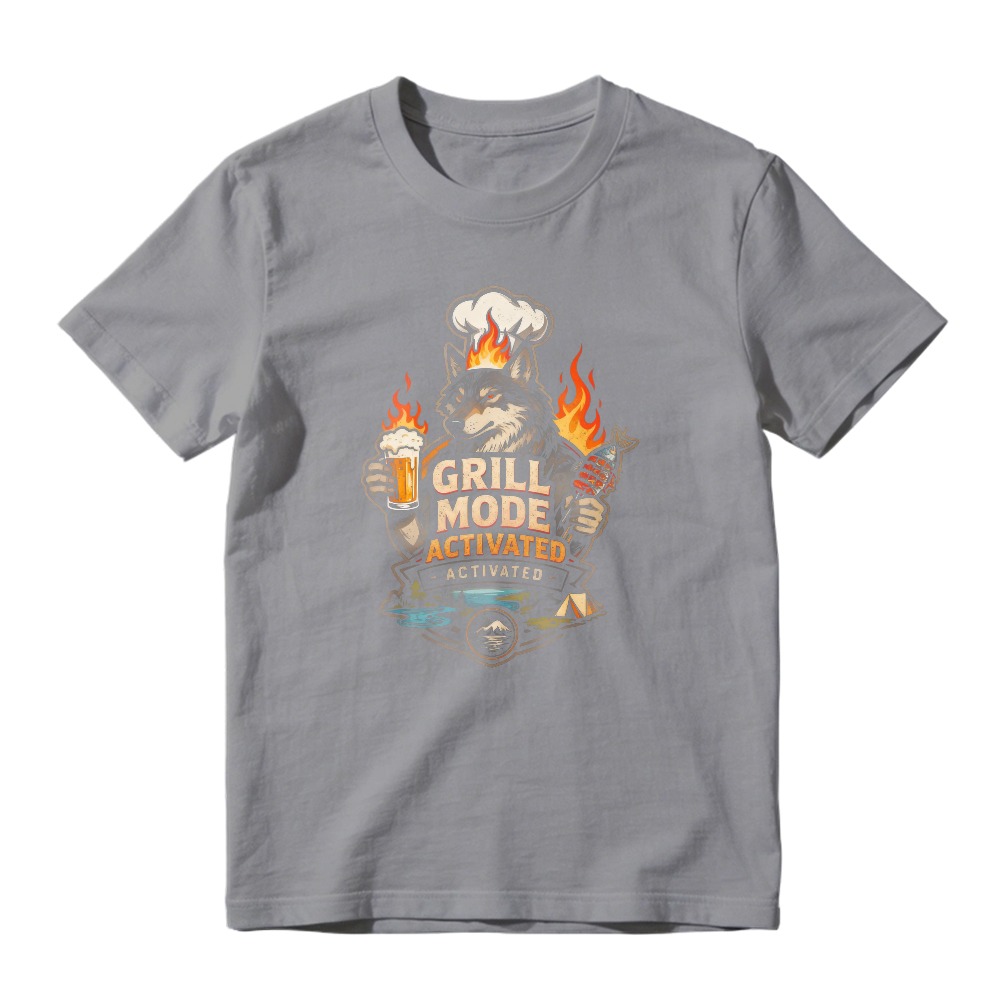 Wolf Chef Grill Mode Activated With Beer And Skewer Unisex Classic T-shirt