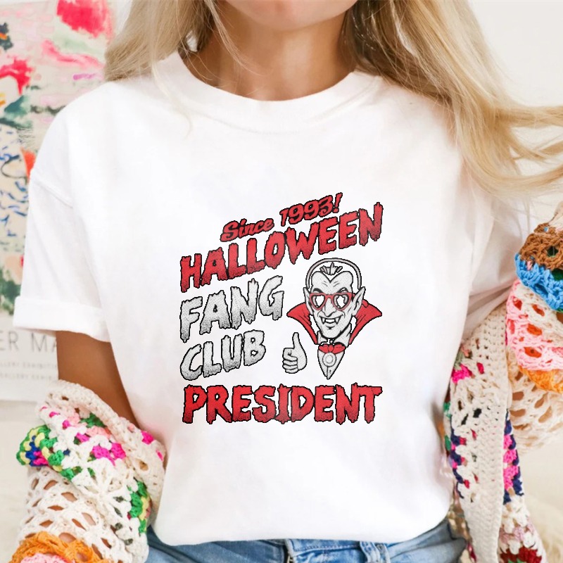 Since 1993 Halloween Fang Club President Vampire Graphic T-shirt