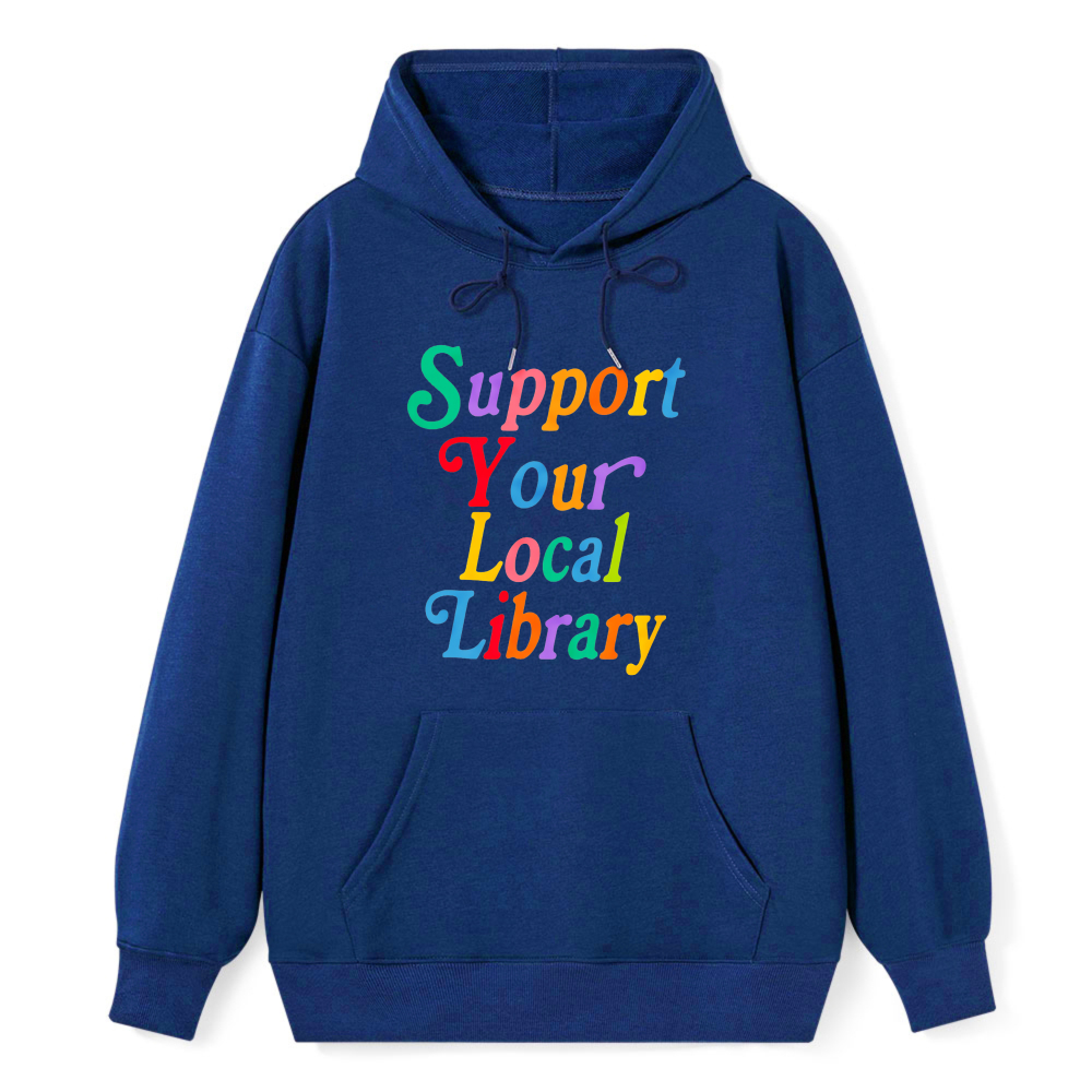 Wardrobecart Support Your Local Library Unisex Classic Hoodie