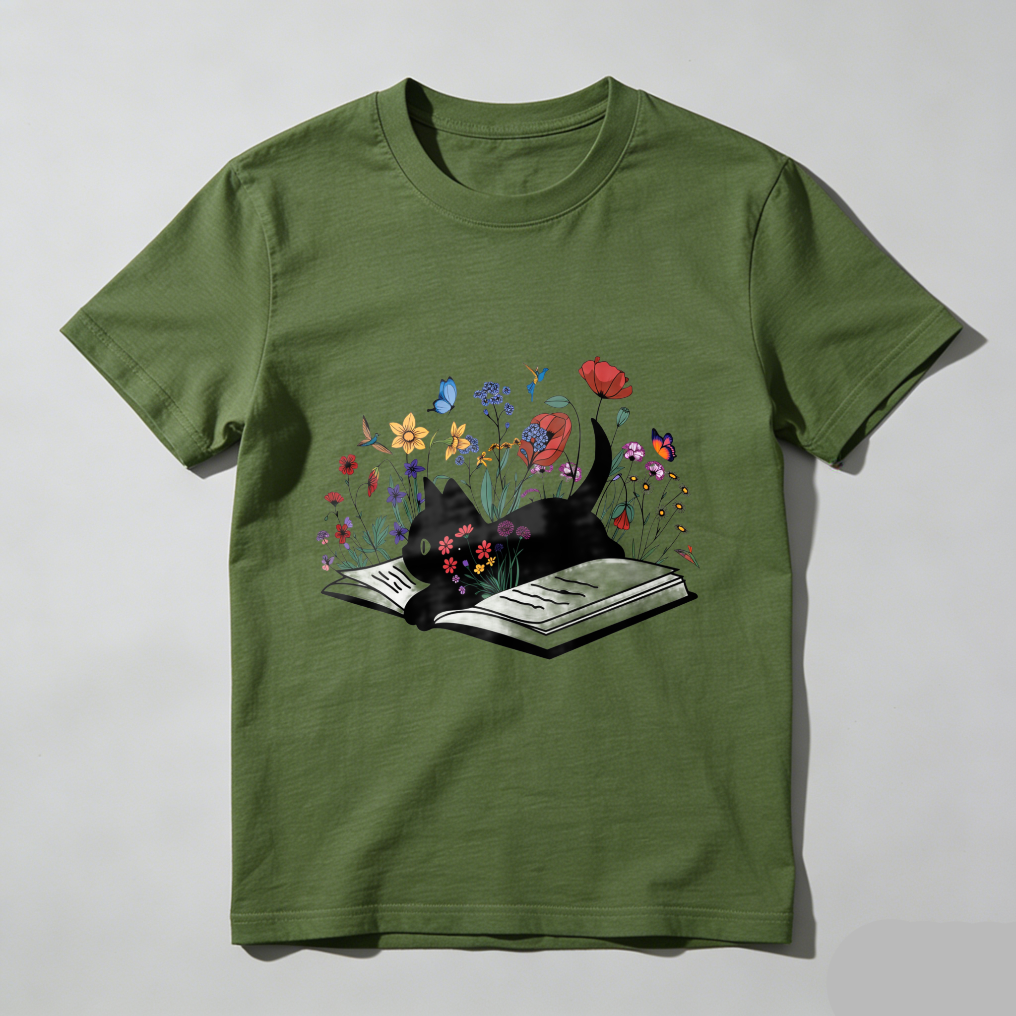 Wardrobecart Book With Flowers Blooming From Pages Tshirt