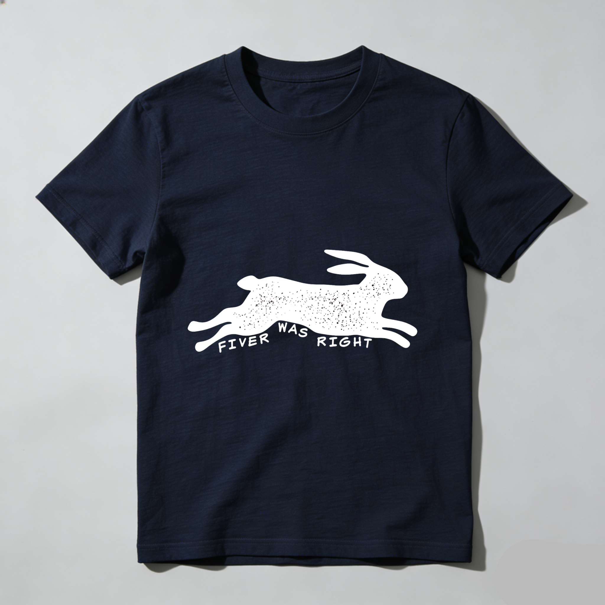 Wardrobecart Fiver Was Right Rabbit Print Tshirt