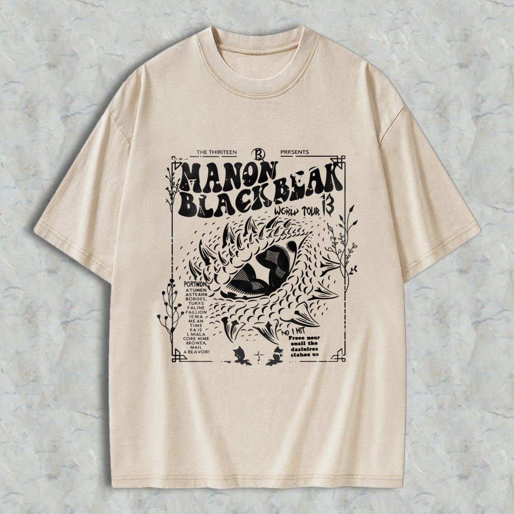 Wardrobecart Manon Blackbeak Magic Tour 13 Concert Poster Design Unisex Washed T-shirt