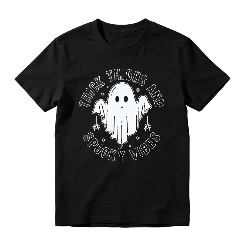 Thick Thighs And Spooky Vibes Ghost, Unisex Classic T-shirt