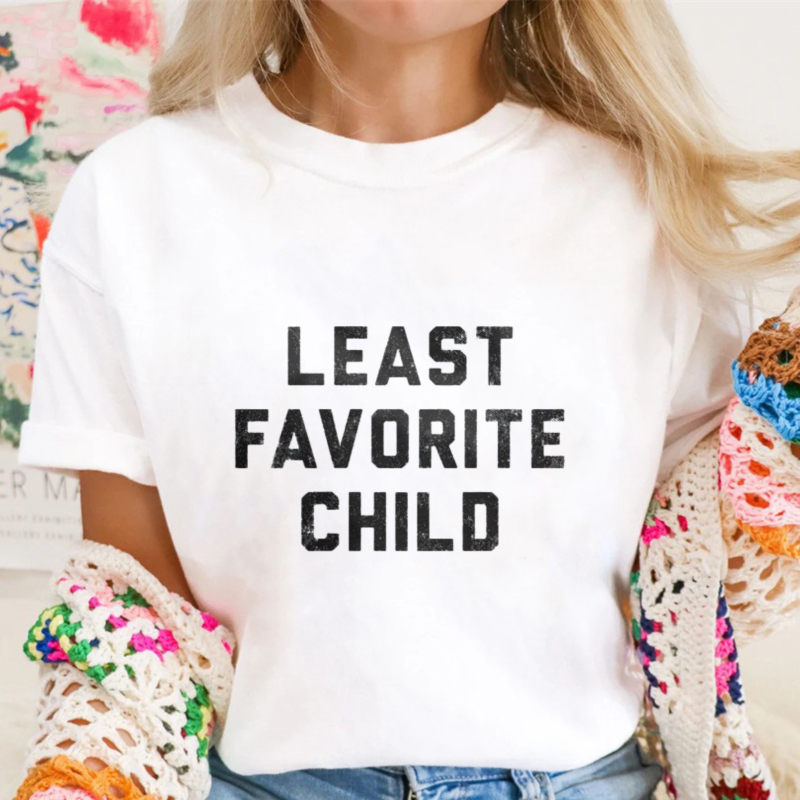 Least Favorite Child Funny Sarcastic Quote Graphic T-shirt