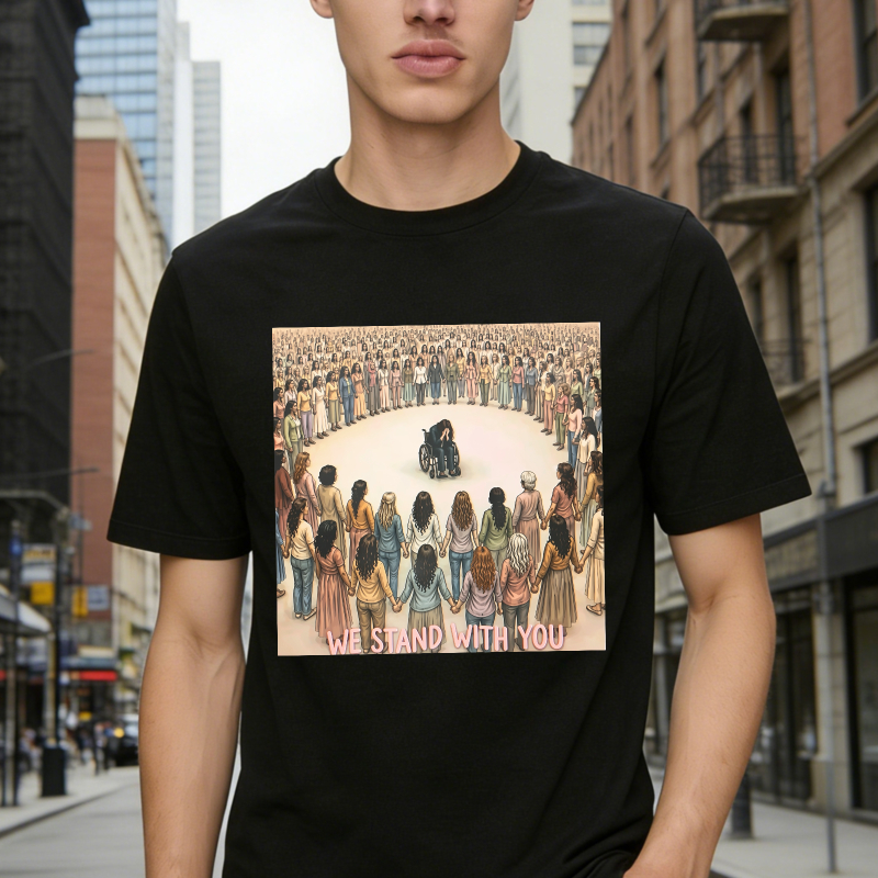 We Stand With You Wheelchair Support Circle Unisex Classic T-shirt