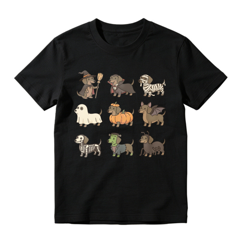 Halloween Dachshund Dogs In Costumes, Unisex Classic T-shirt