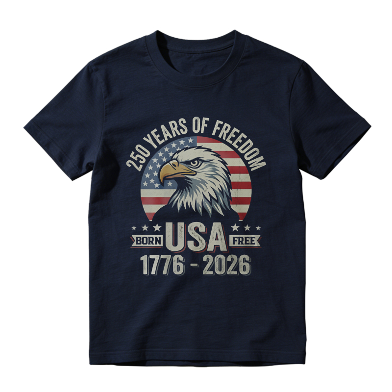 250 Years Of Freedom Usa Eagle American Flag 1776 2026 Unisex Classic T-shirt