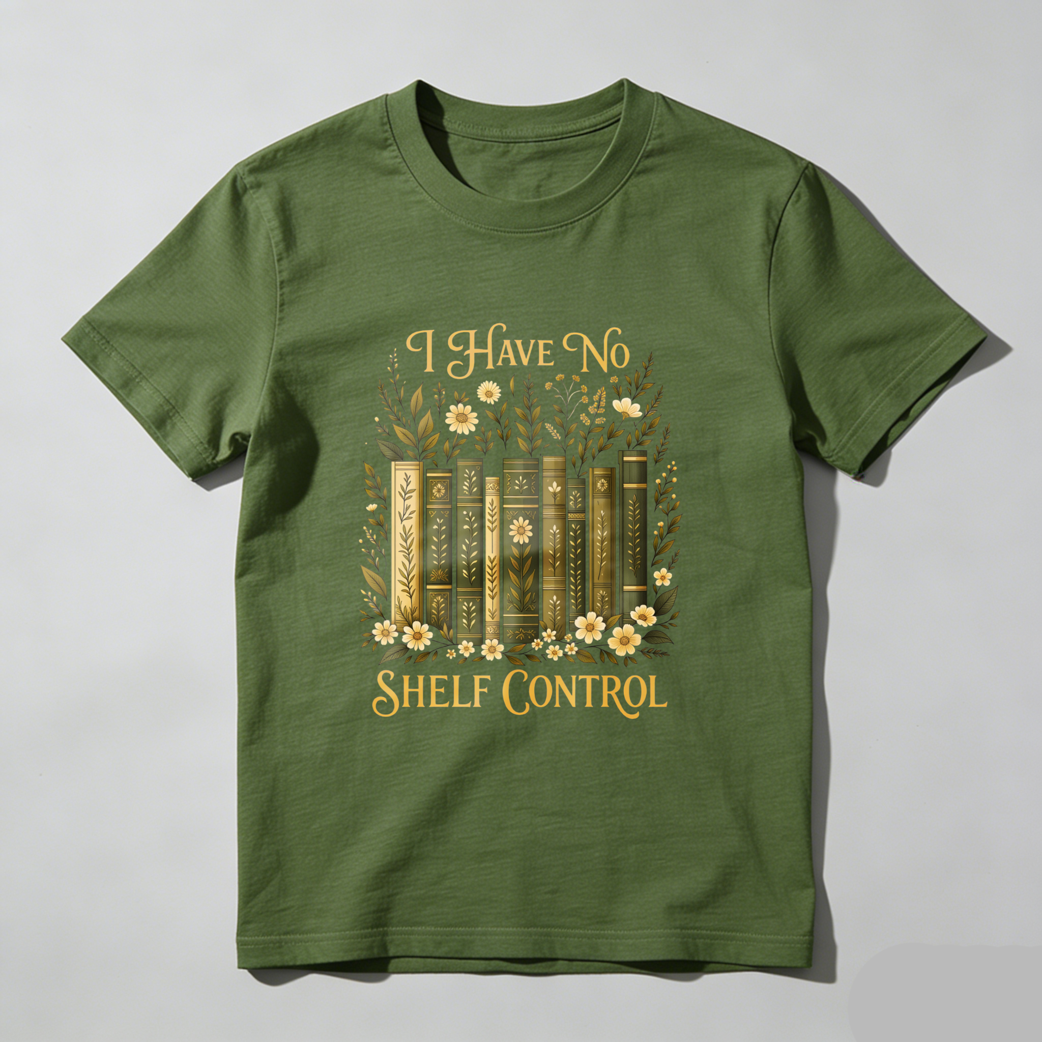 Wardrobecart I Have No Shelf Control Bookshelf Floral Design Unisex Classic T-shirt