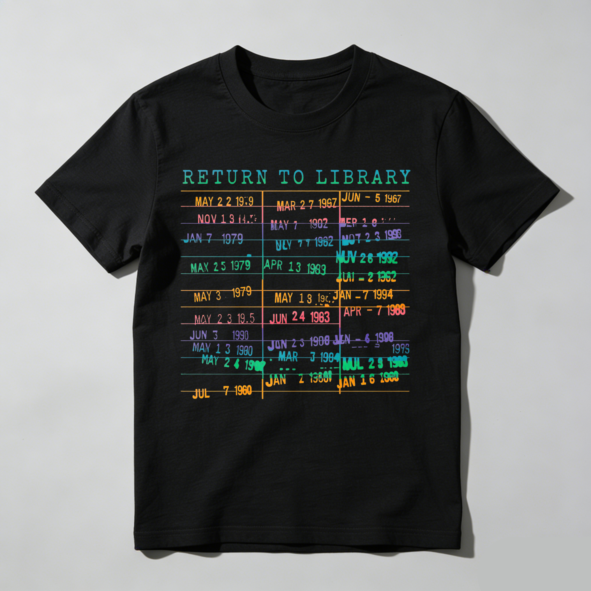 Wardrobecart Return To Library Date List Tshirt