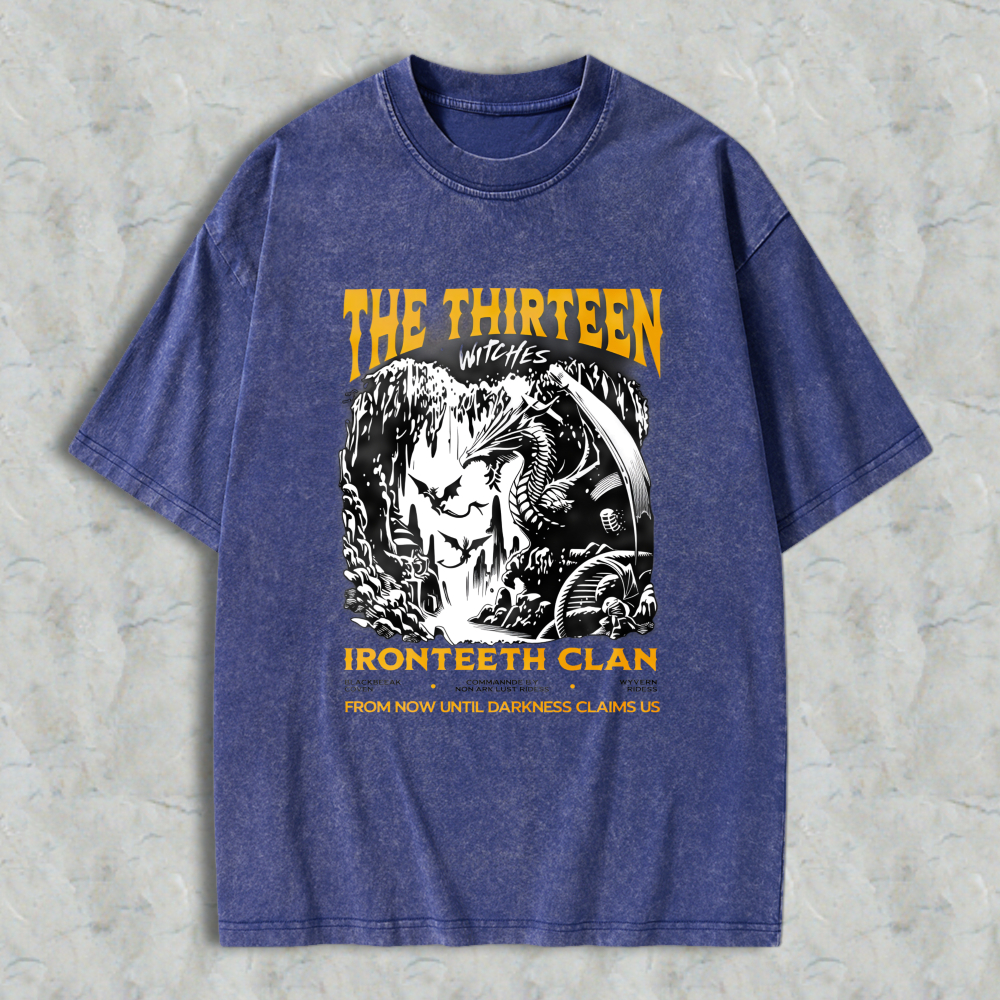 Wardrobecart The Thirteen Witches Iron Teeth Clan Unisex Washed T-shirt