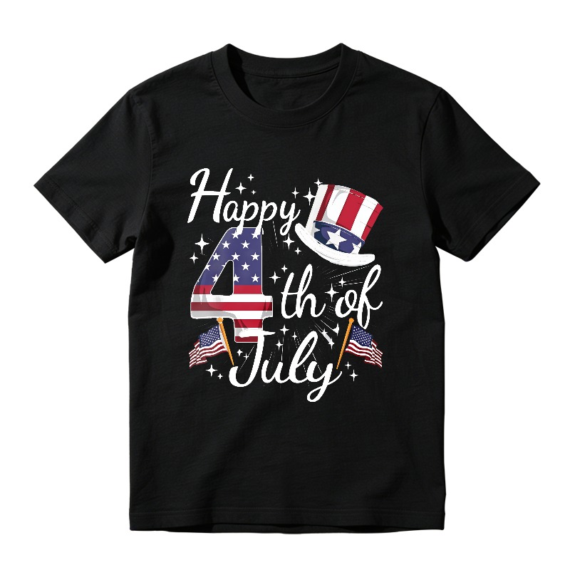 Happy 4th Of July American Flag Uncle Sam Hat Unisex Classic T-shirt