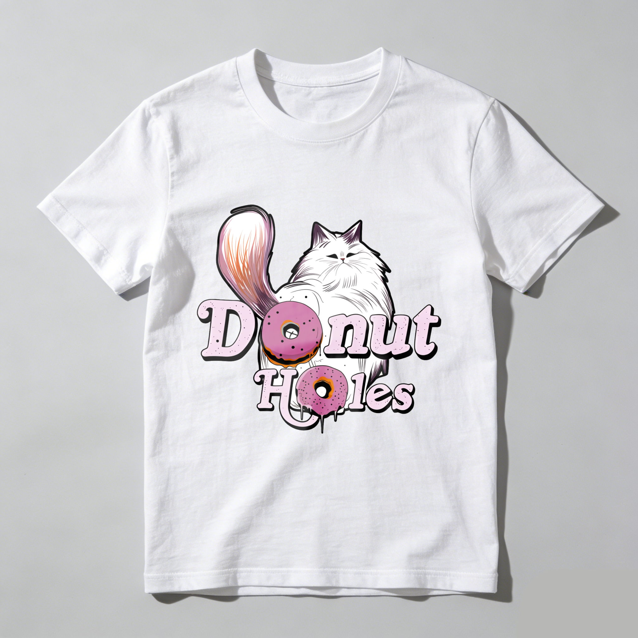 Wardrobecart Donut Holes Cat And Donuts Tshirt