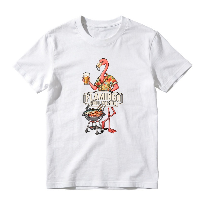 Flamingo Grill Master With Beer And Bbq Unisex Classic T-shirt