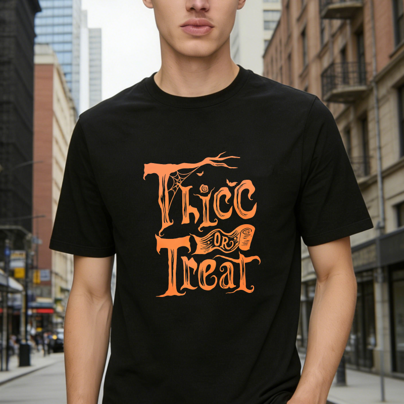Thicc Or Treat Halloween Funny Quote Unisex Classic T-shirt