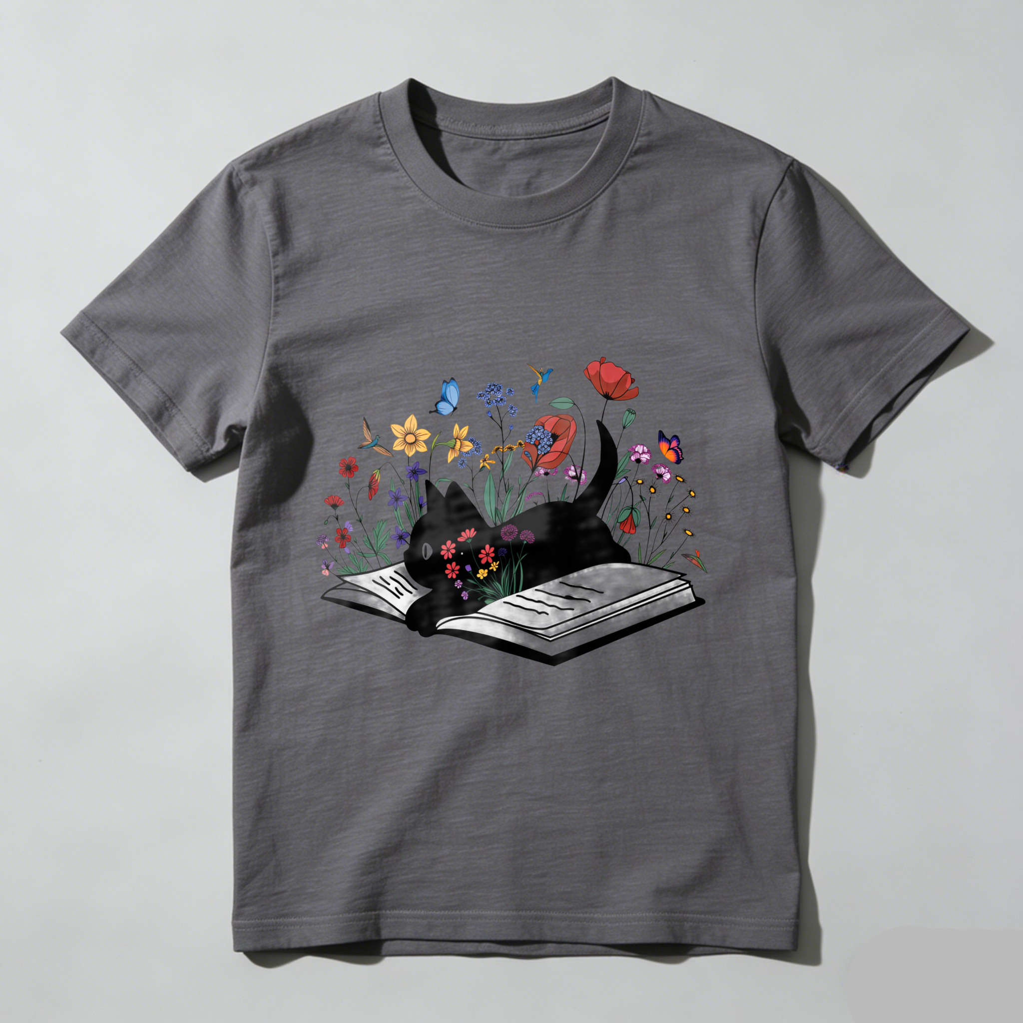 Wardrobecart Book With Flowers Blooming From Pages Tshirt