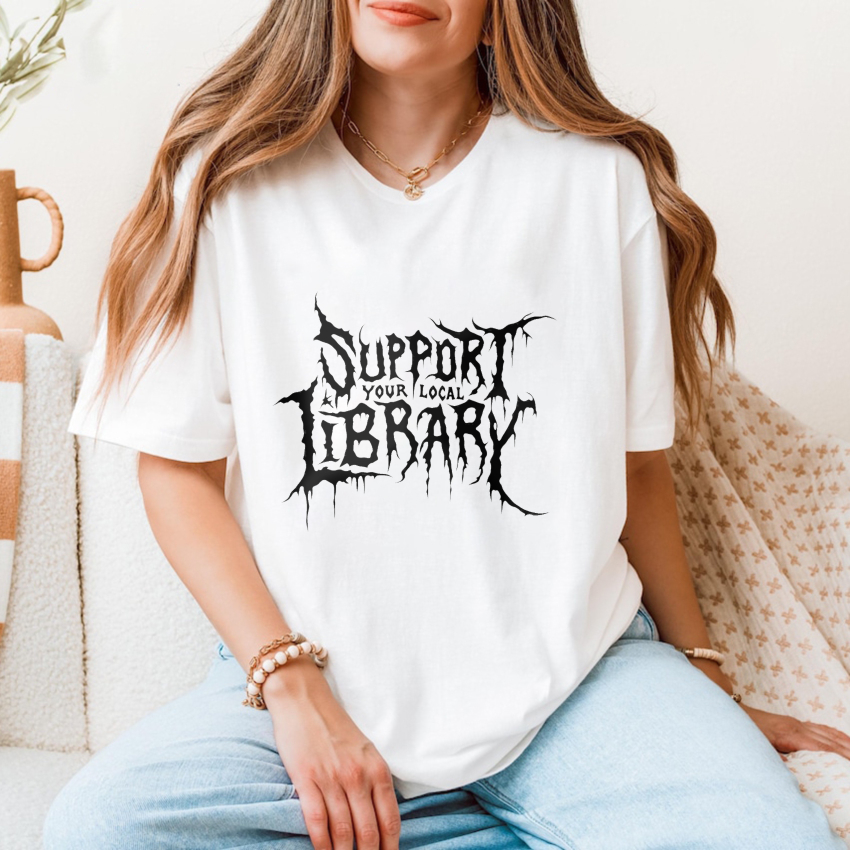 Wardrobecart Support Your Local Library tshirt