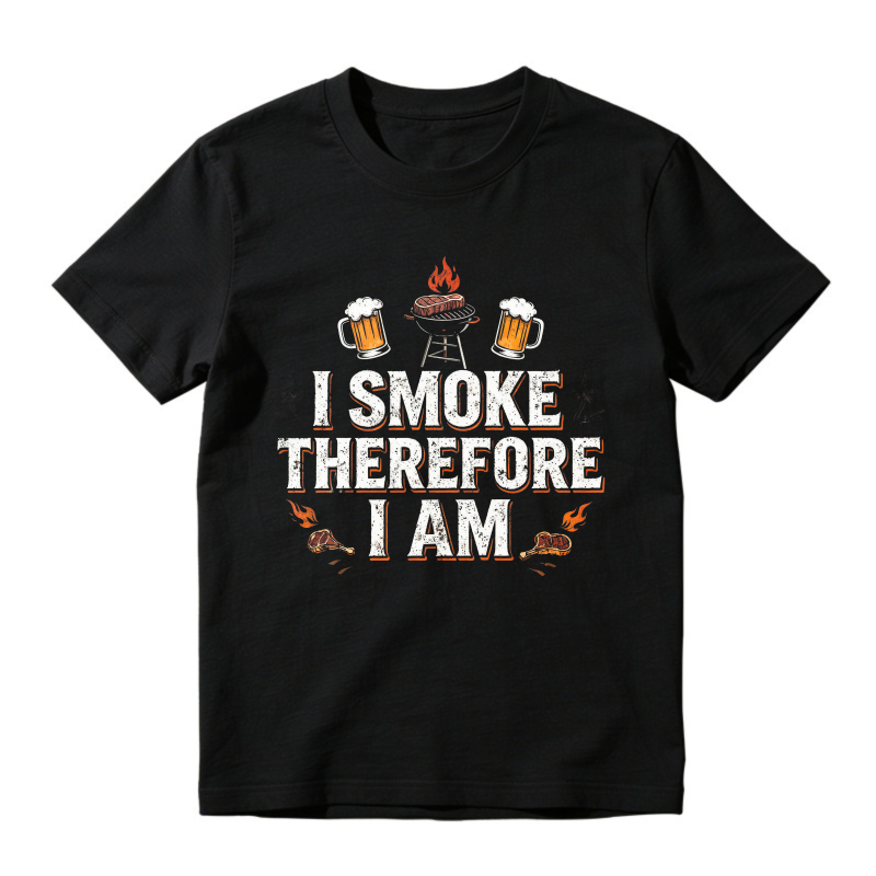 I Smoke Therefore I Am BBQ Grill Beer Quote Unisex Classic T-shirt