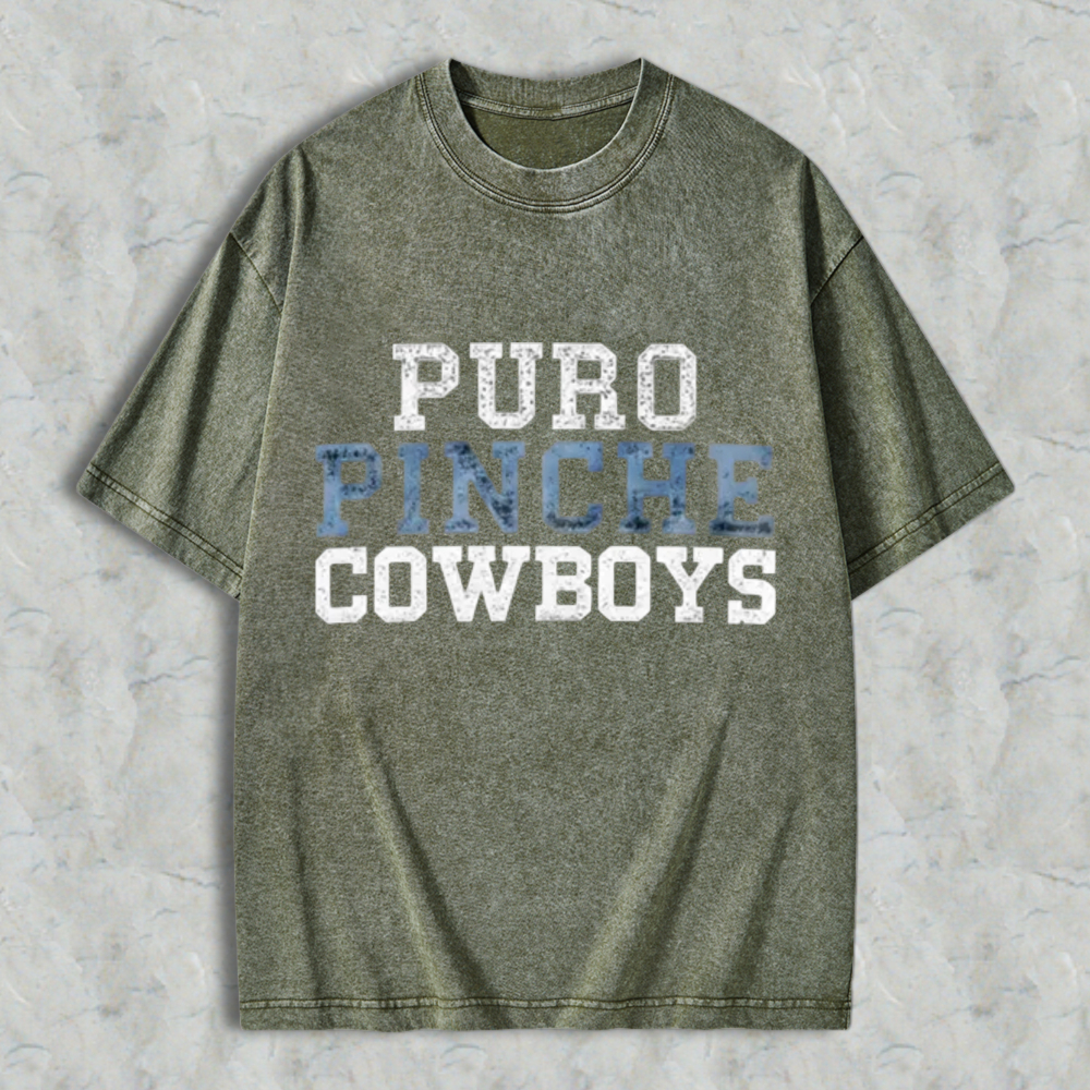 Puro Pinche Cowboys Men's Washed T-shirt