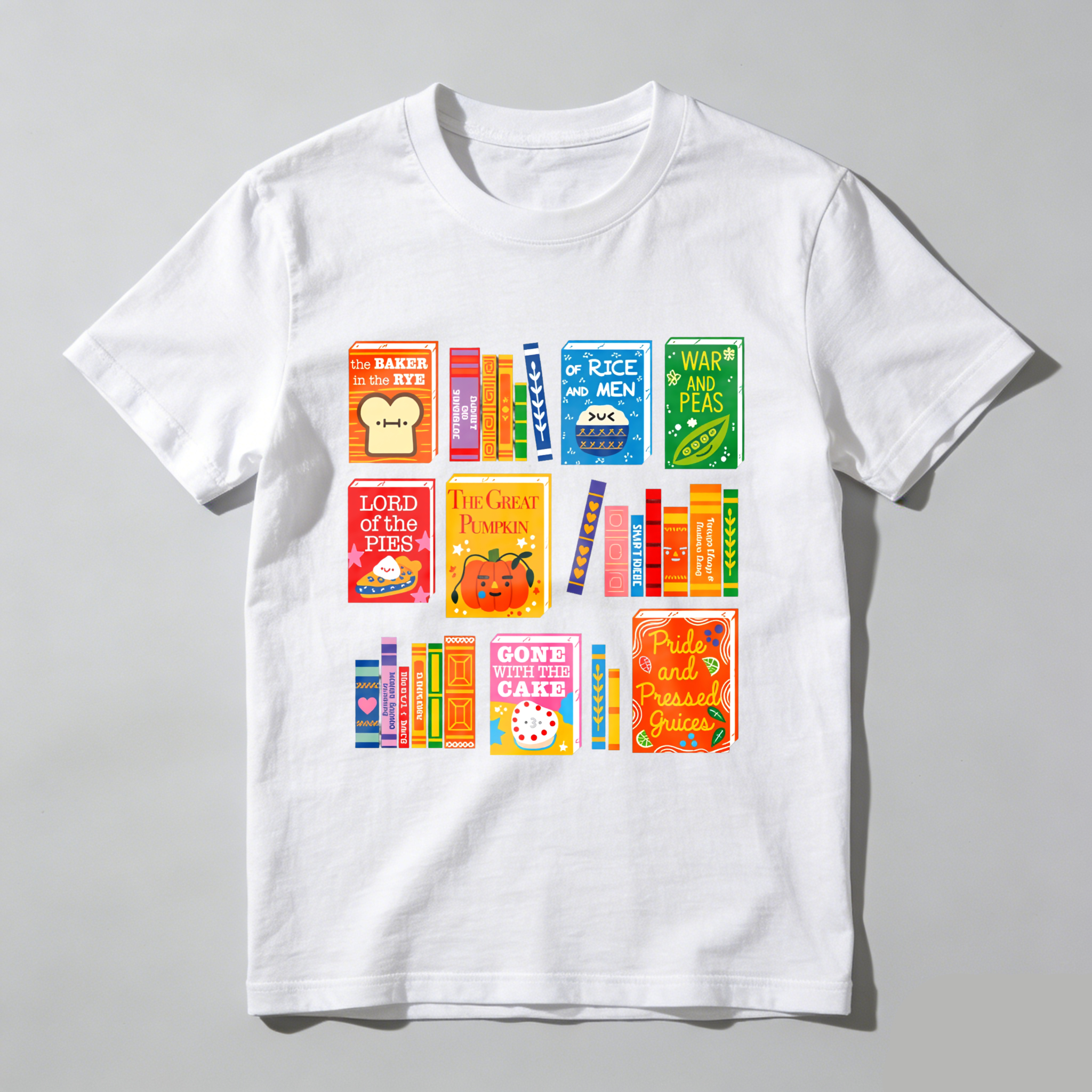 Wardrobecart Book Spine Designs With Playful Titles Tshirt