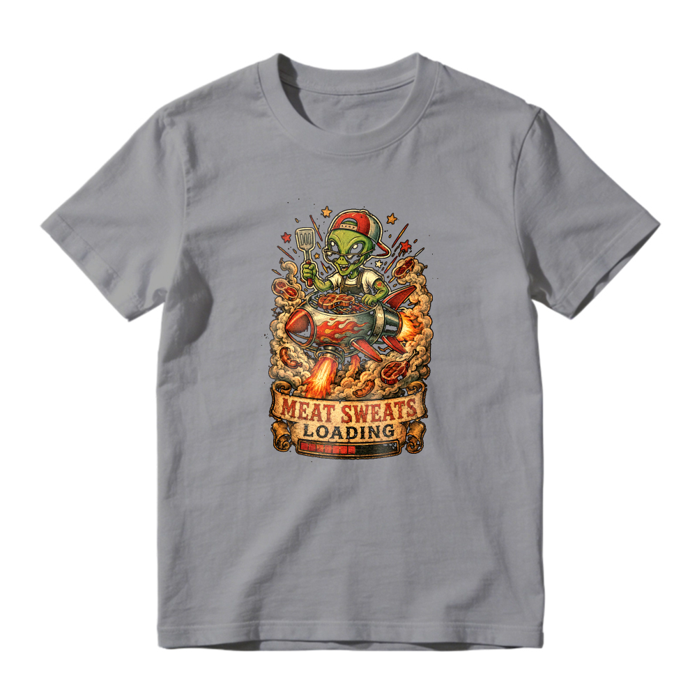 Meat Sweats Loading Zombie Chef Grilling Barbecue Funny Foodie Unisex Classic T-shirt