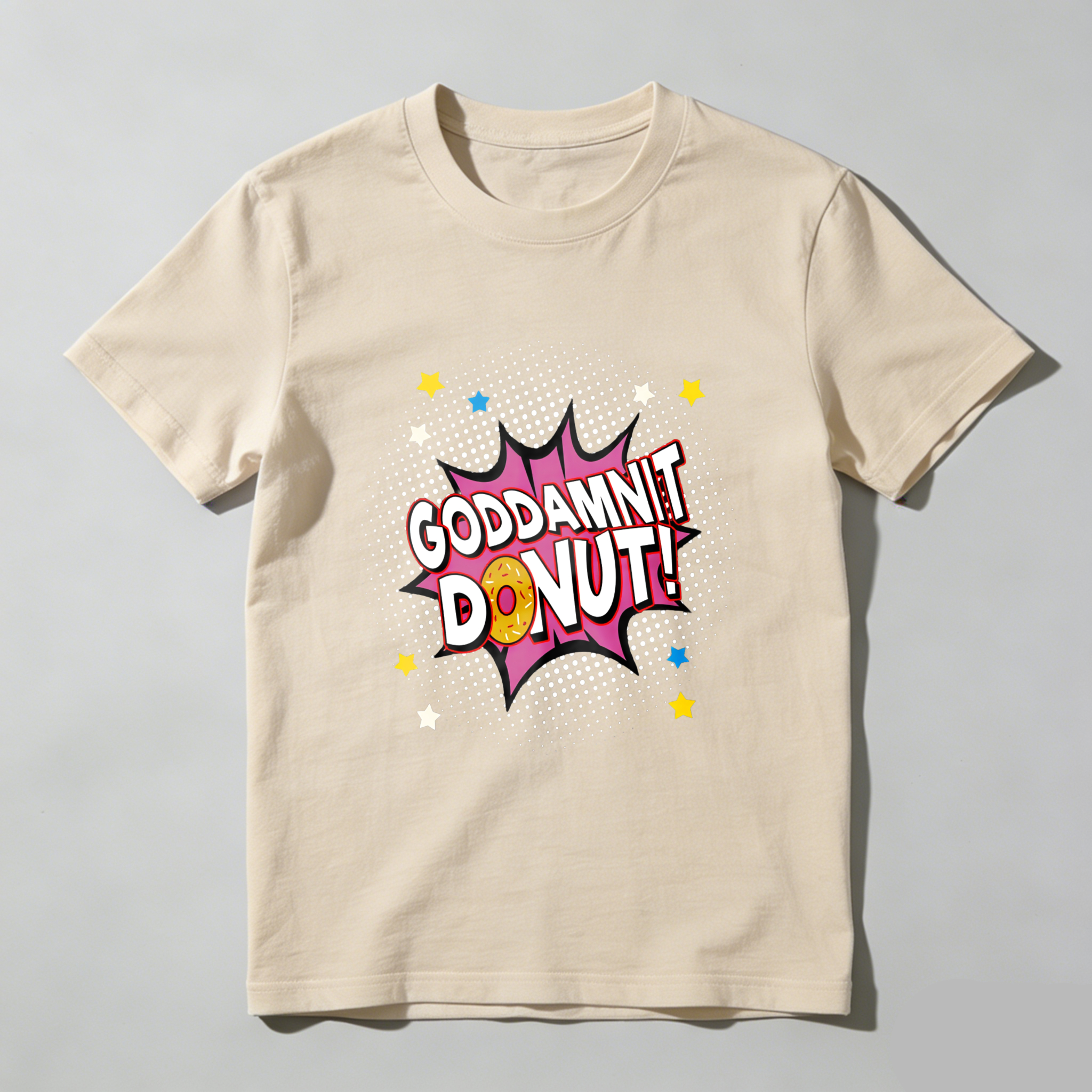 Wardrobecart Godamnit Donut Comic Style Print Tshirt