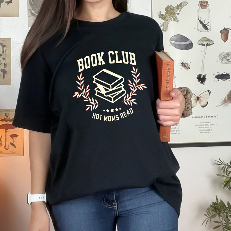 Wardrobecart Book Club With Books And Laurel Wreath Design Unisex Classic T-shirt