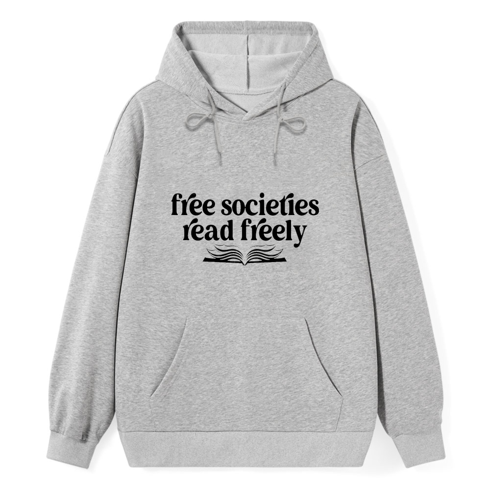 Wardrobecart Free Societies Read Freely Book Design Unisex Classic Hoodie