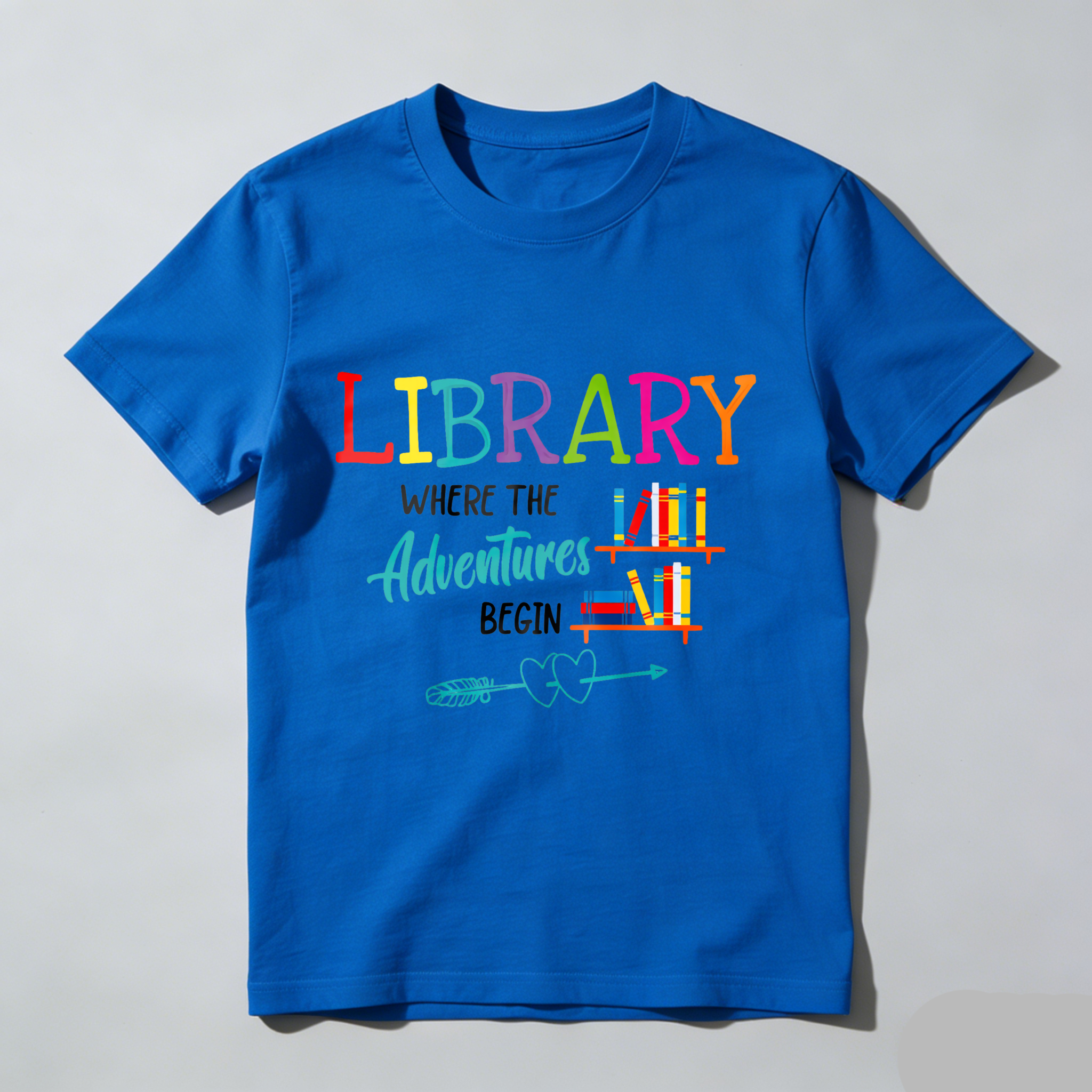 Wardrobecart Library Where The Adventures Begin Tshirt
