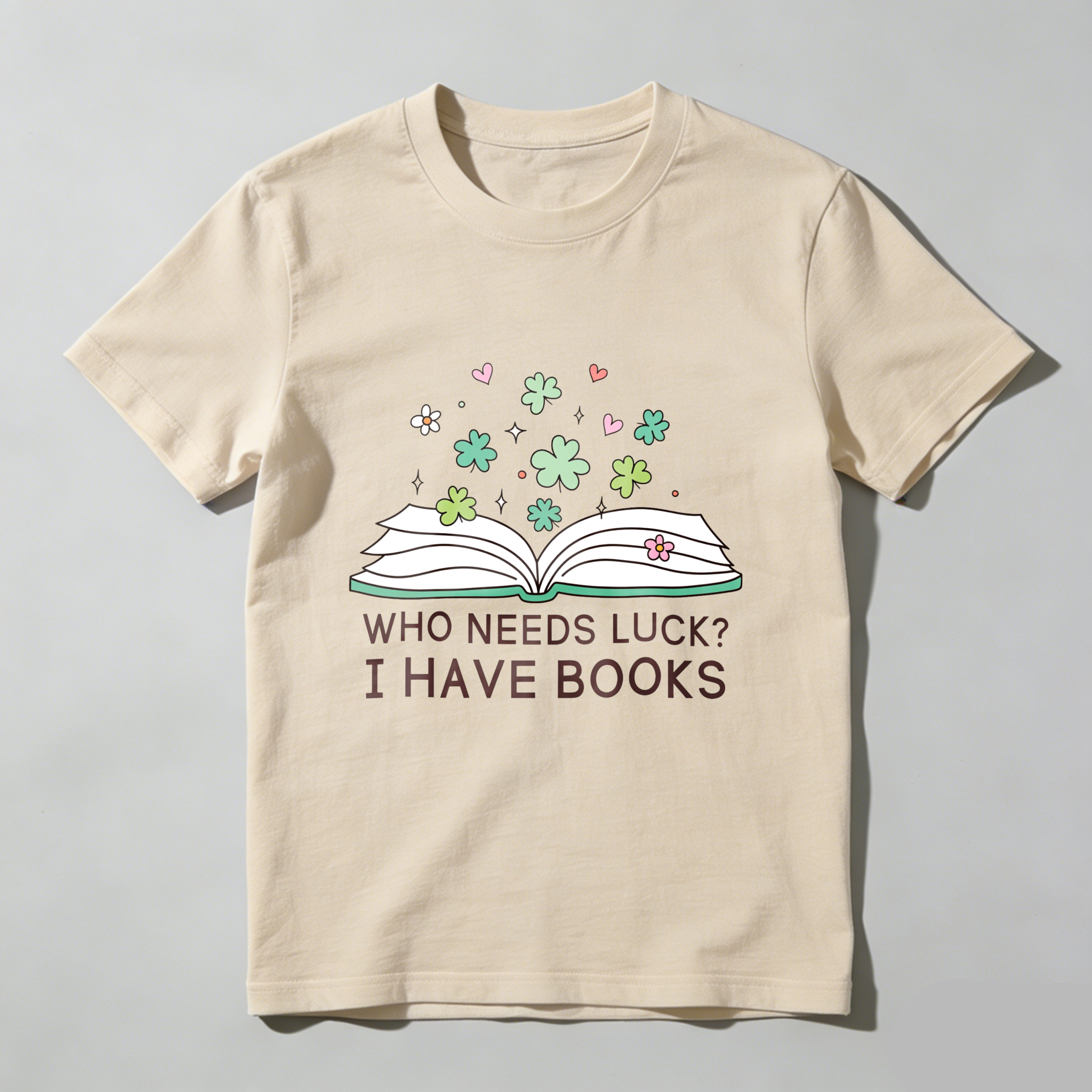 Wardrobecart Open Book With Flowers And Text tshirt