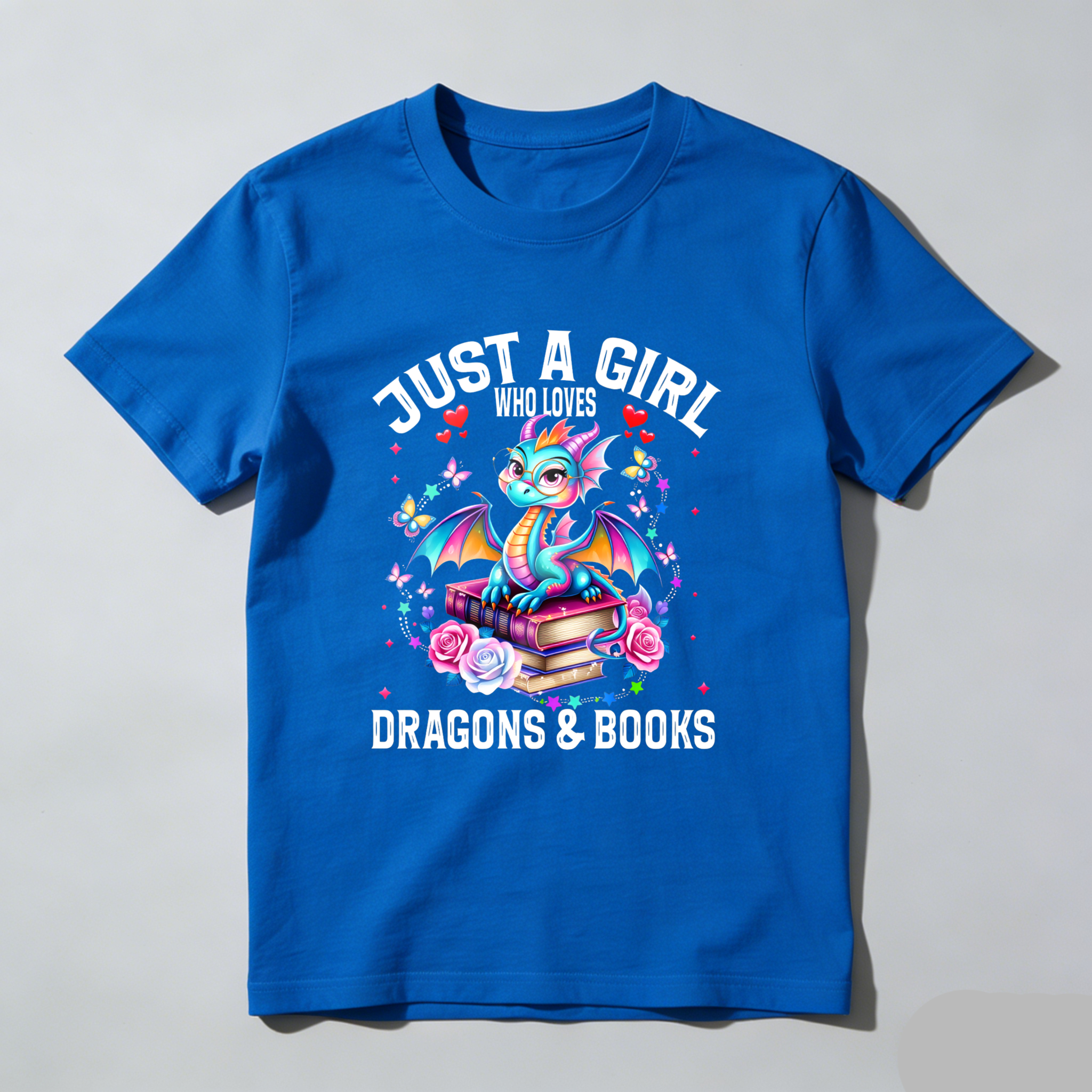 Wardrobecart Just A Girl Who Loves Dragons And Books Tshirt