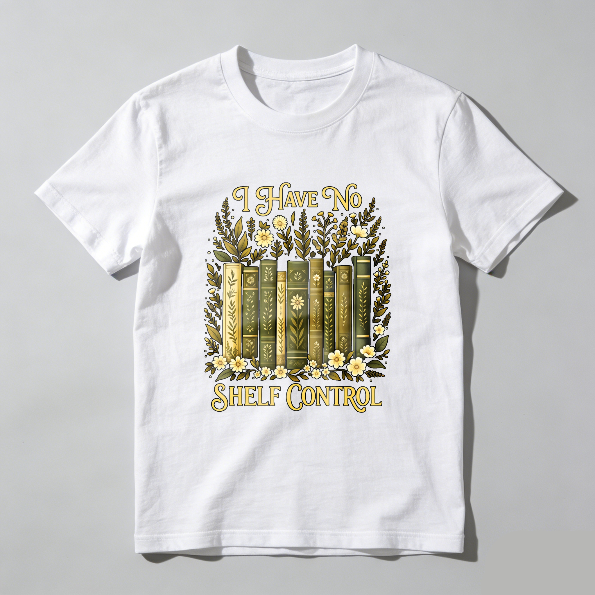 Wardrobecart I Have No Shelf Control Bookshelf Floral Design Unisex Classic T-shirt