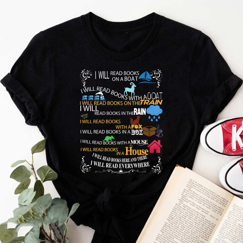 Wardrobecart I Will Read Books Everywhere Tshirt