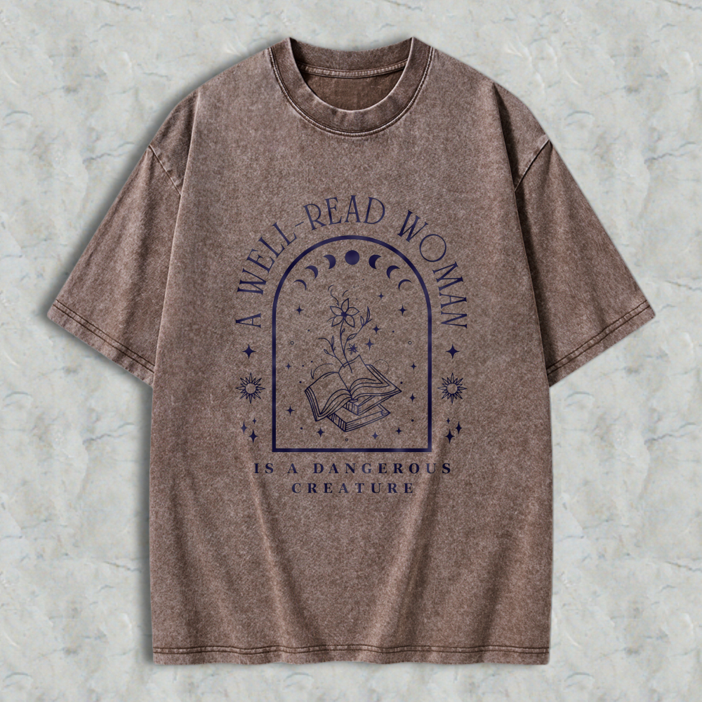 Wardrobecart Mystic Symbol And Rune Design Unisex Washed T-shirt